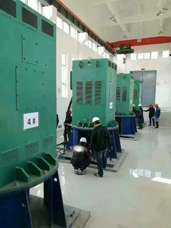 YRKK560-4某污水处理厂使用我厂的立式高压电机安装现场